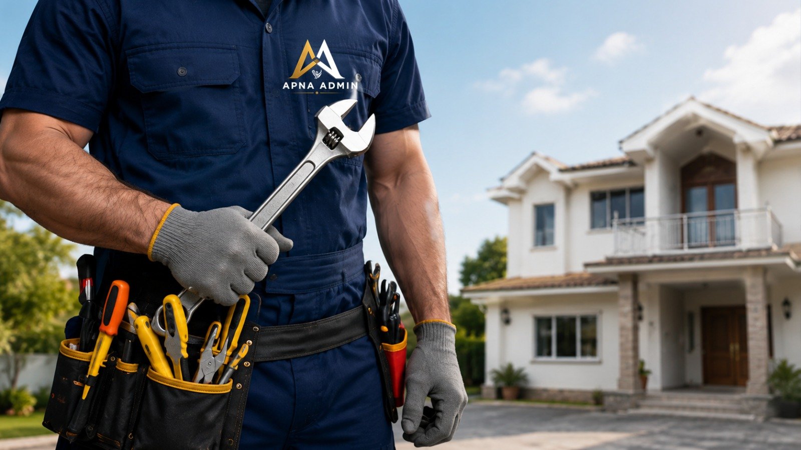 Apna Admin technician on call for villa maintenance