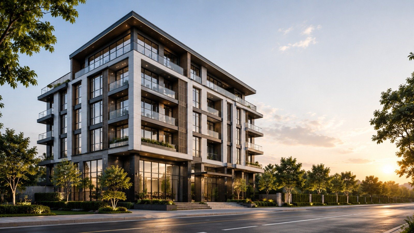 Modern residential building developed and handed over