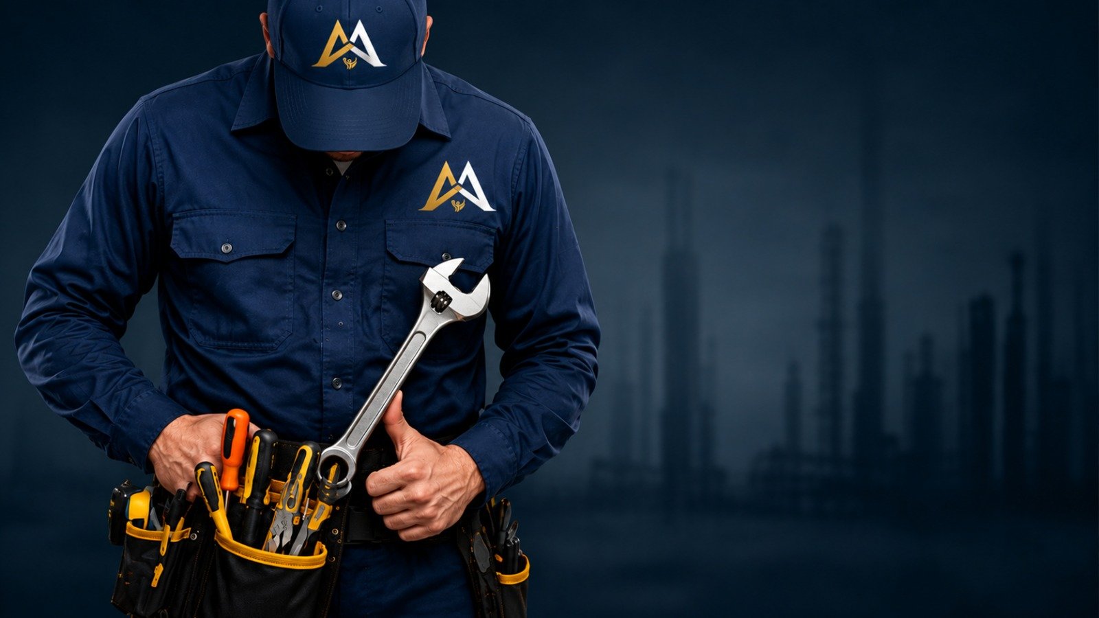 Apna Admin technician equipped for general maintenance